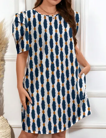 Rochie scurta SHEIN CURVE, albastru Albastru