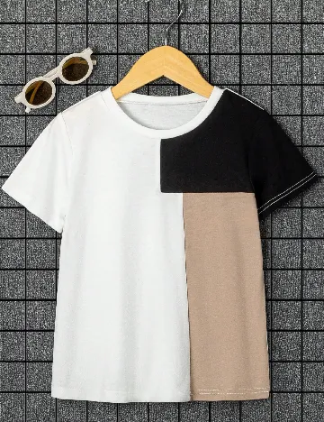 Tricou Shein Kids, alb Alb