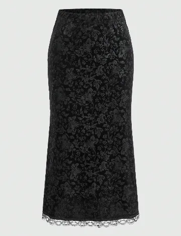 Fusta Romwe, negru Negru
