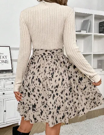 Rochie scurta SHEIN, bej Crem