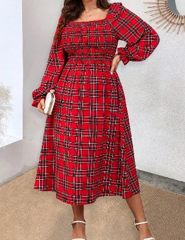 Rochie medie SHEIN CURVE, rosu Rosu