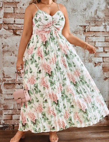 Rochie lunga SHEIN CURVE, floral print