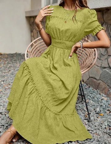 Rochie lunga SHEIN, verde Verde