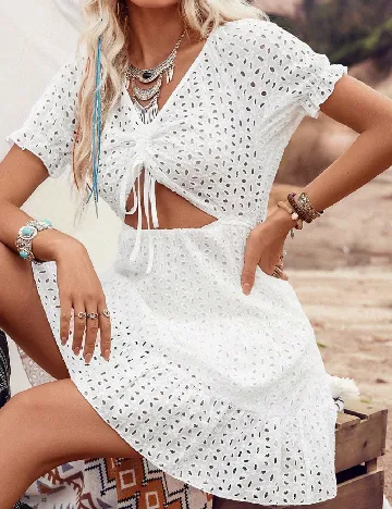 Rochie scurta SHEIN, alb Alb