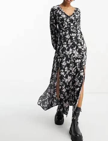 Rochie lunga Miss Selfridge, negru Negru