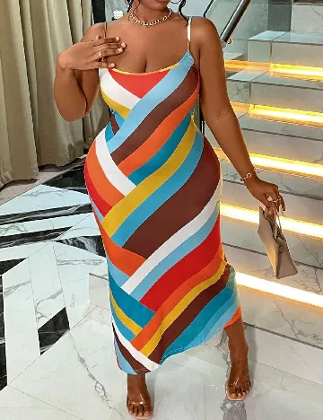 Rochie lunga SHEIN CURVE, mix culori Mix culori