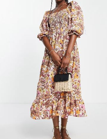 Rochie medie Miss Selfridge, floral print
