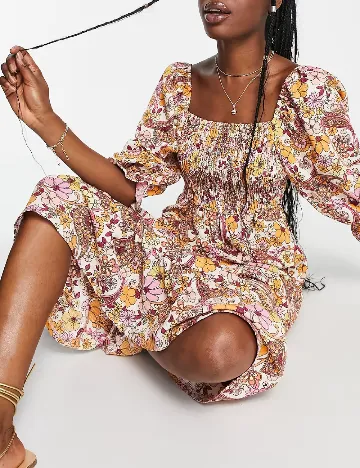 Rochie medie Miss Selfridge, floral print Floral print