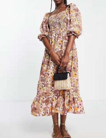 Rochie medie Miss Selfridge, floral print