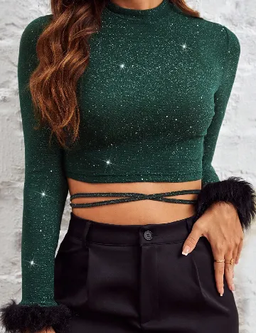 Top SHEIN, verde Verde