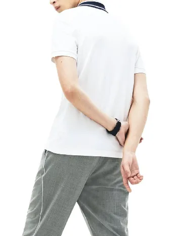 Tricou Lacoste, alb Alb