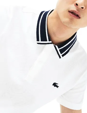 Tricou Lacoste, alb Alb