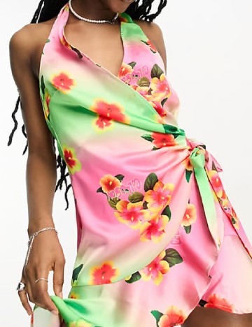 Rochie scurta COLLUSION, mix culori
