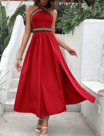 Rochie lunga SHEIN, rosu Rosu