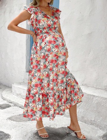 Rochie lunga SHEIN Maternity, floral