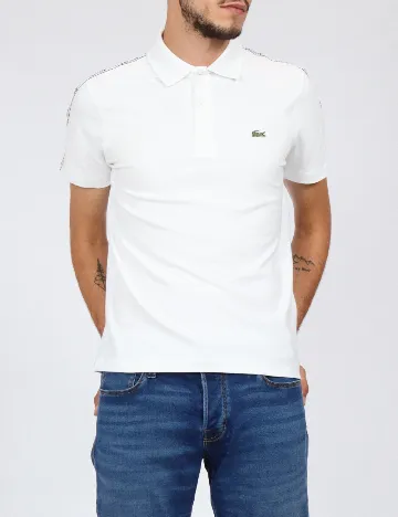 Tricou Lacoste, alb Alb