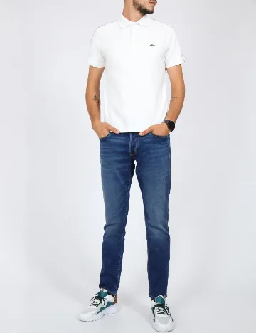 Tricou Lacoste, alb Alb