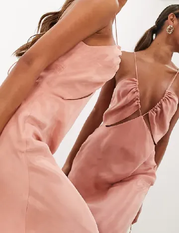 Rochie lunga ASOS, roz Roz