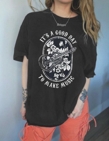 Tricou Oversize SHEIN, gri inchis
