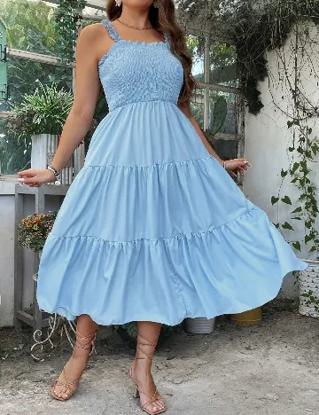 Rochie medie SHEIN CURVE, albastru Albastru