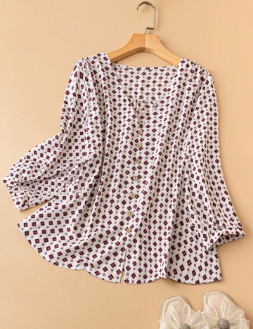 Bluza SHEIN CURVE, alb