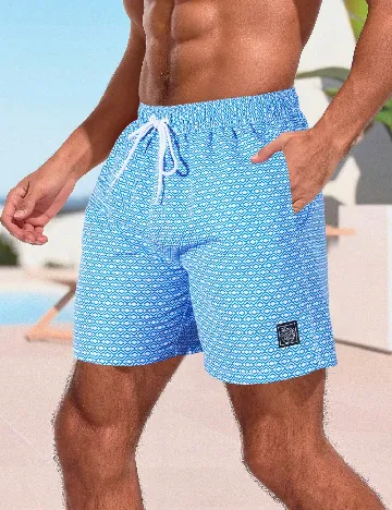 Pantaloni de plaja SHEIN, albastru Albastru