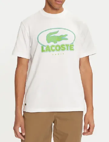 Tricou Lacoste, alb Alb