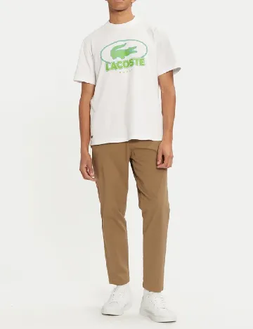 Tricou Lacoste, alb Alb