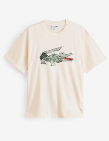 Tricou Lacoste, crem