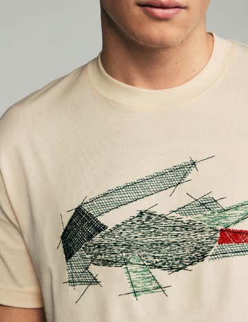 Tricou Lacoste, crem