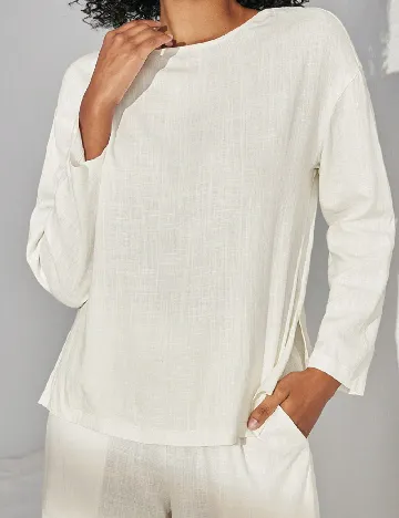 Bluza SHEIN, ecru Alb