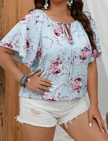 Bluza SHEIN CURVE, albastru Albastru