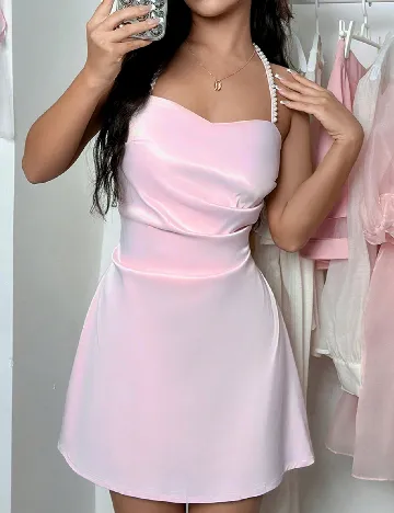 Rochie scurta SHEIN, roz Roz