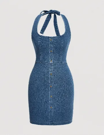 Rochie scurta SHEIN, albastru Albastru