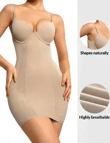 Rochie modelatoare SHEIN, bej Crem