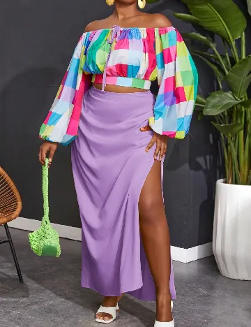 Compleu SHEIN CURVE, mix culori Mix culori