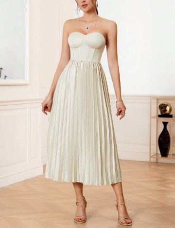 Rochie medie SHEIN, crem