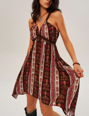 Rochie scurta SHEIN, maro