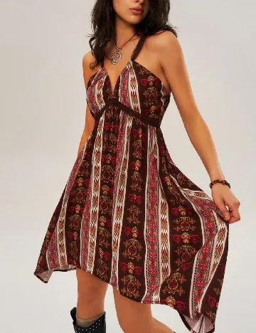 Rochie scurta SHEIN, maro Maro