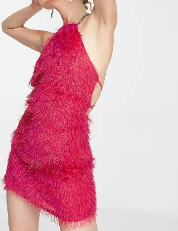 Rochie scurta AmyLynn, roz Roz