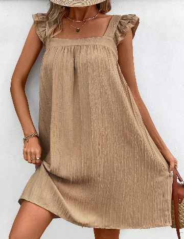 Rochie scurta SHEIN, crem
