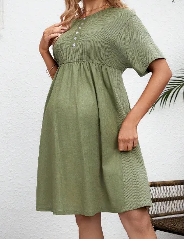 Rochie medie SHEIN Maternity, verde Verde