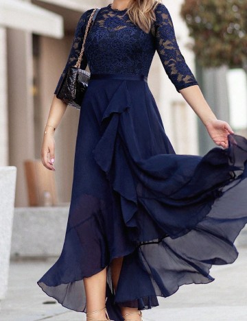 Rochie lunga Miusol, albastru