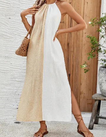 Rochie lunga SHEIN, crem Crem