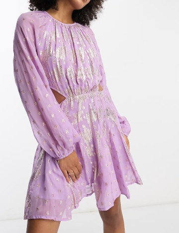 Rochie scurta ASOS, mov