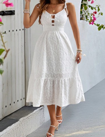 Rochie medie SHEIN, alb