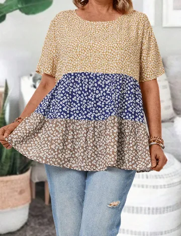 Bluza Emery Rose Curve, floral print Floral print
