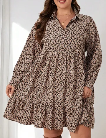 Rochie scurta Emery Rose Curve, bej Crem