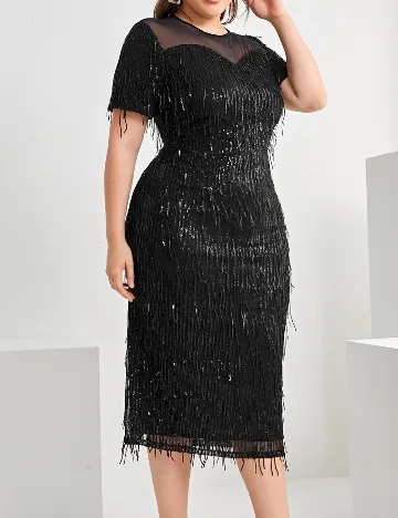 Rochie medie SHEIN CURVE, negru Negru