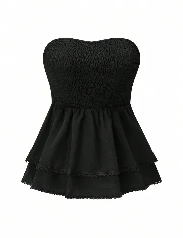 Top SHEIN CURVE, negru Negru